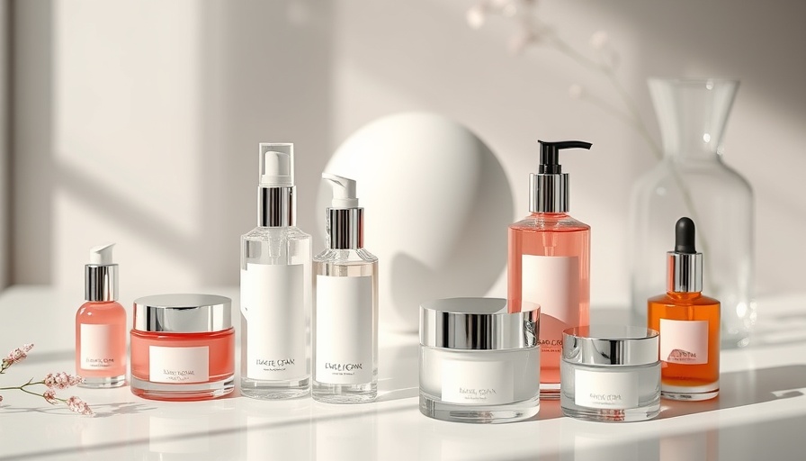 Sleek skincare products, achieve glass skin dreams