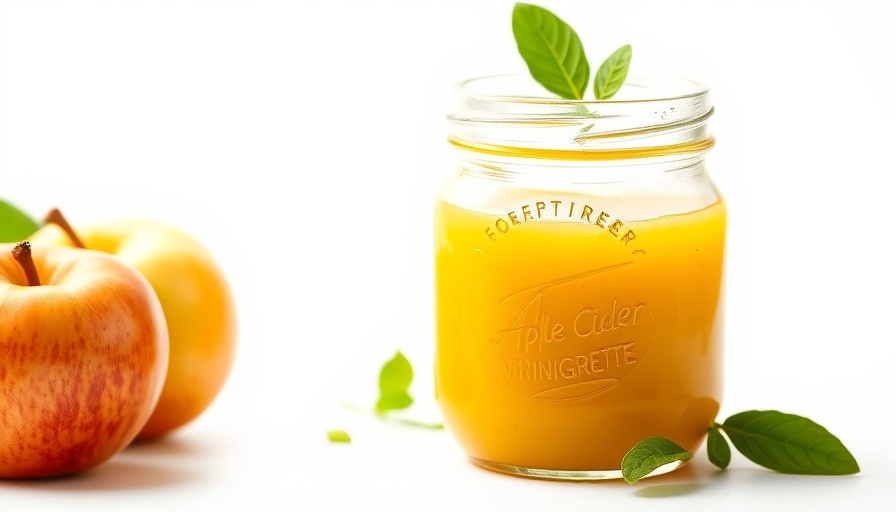 Tangy apple cider vinaigrette dressing in a glass jar.