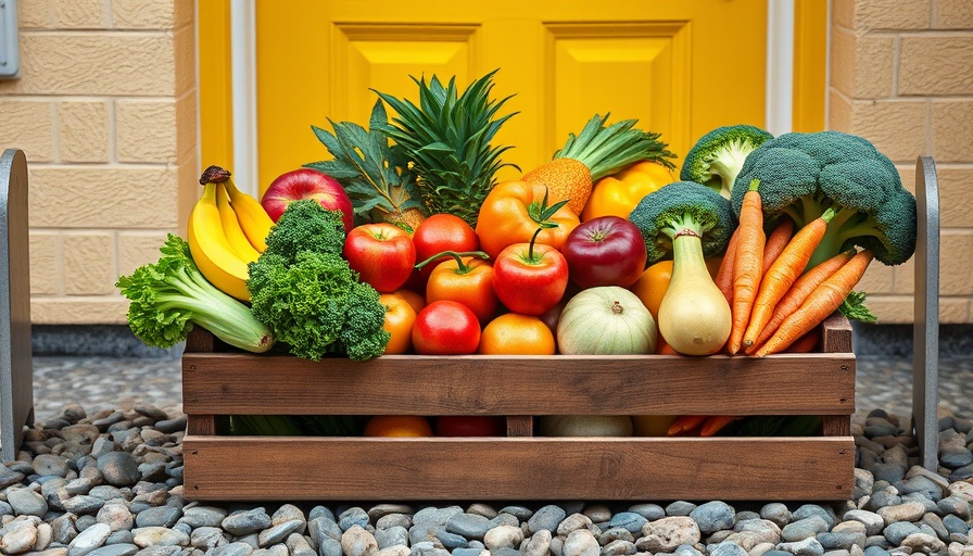 Crate of fresh produce on doorstep for best veg boxes 2025