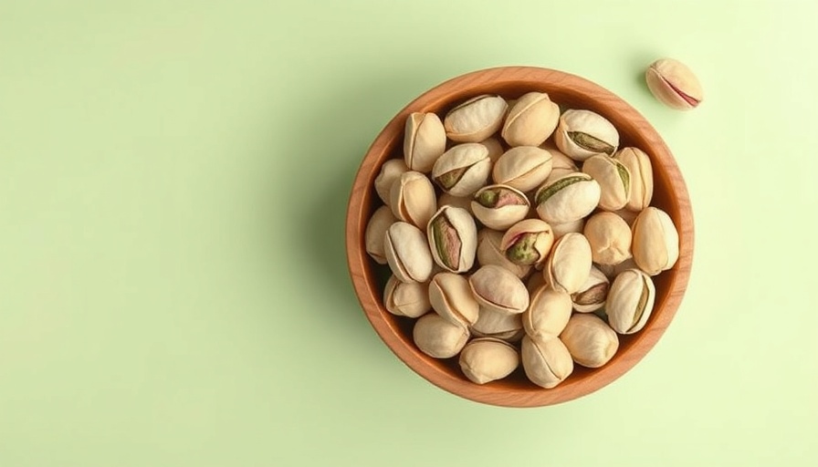 Top view wooden bowl of pistachio nuts showcasing health benefits.