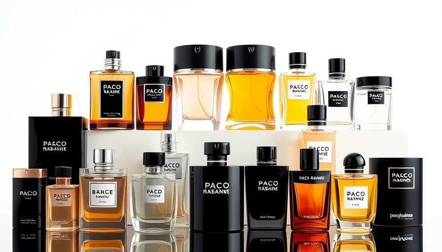 Collection of best Paco Rabanne colognes on white background.