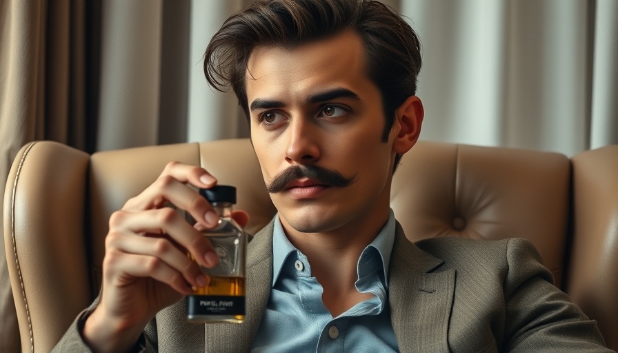 Stylish young man holding cologne bottle, best colognes for men 2025.