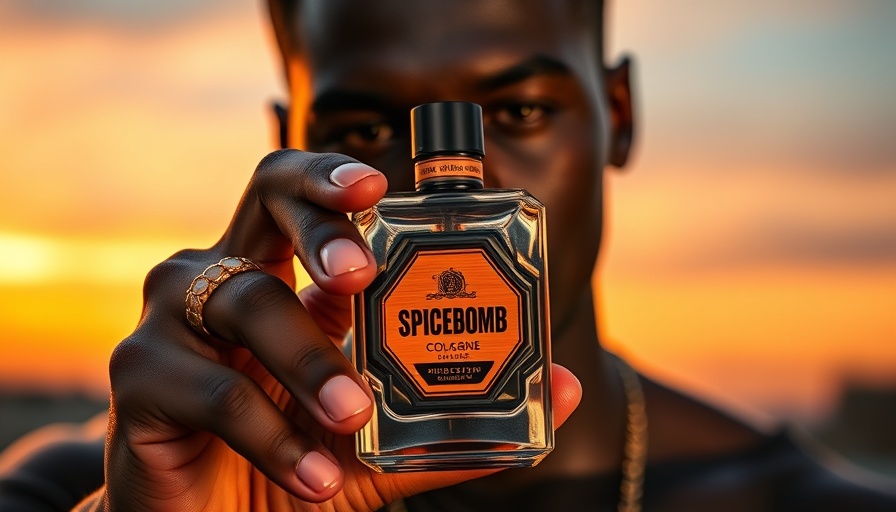Best Spicebomb Colognes bottle against sunset sky