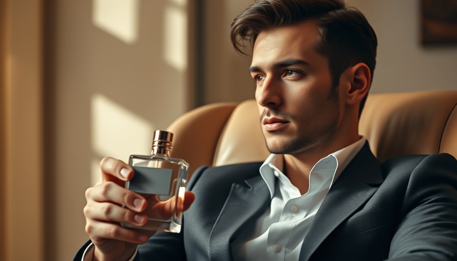 Stylish man contemplating while holding cologne bottle, best smelling colognes for men 2025.