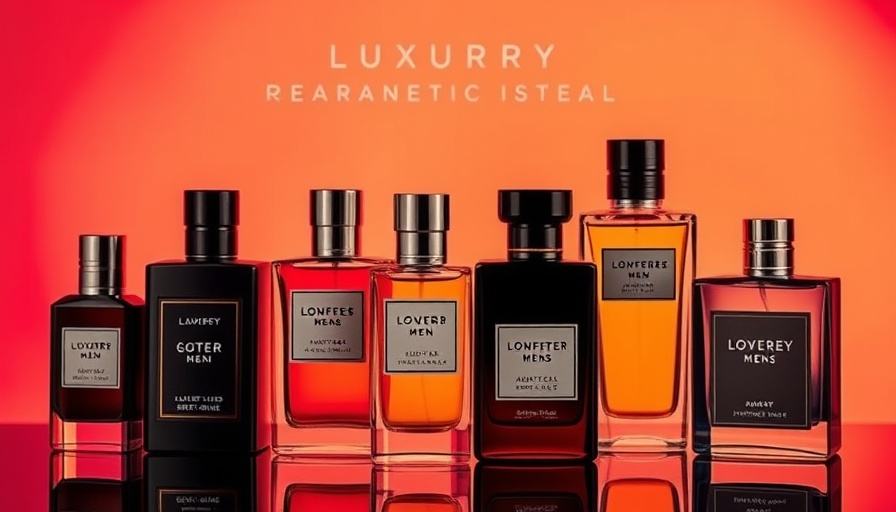 Luxury men's fragrances, perfect for Christmas, stylish background.