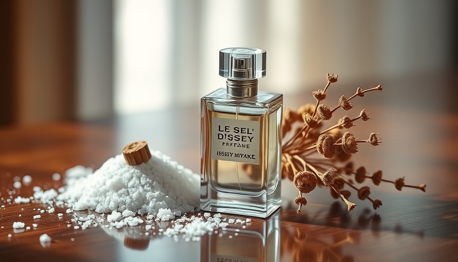 Issey Miyake Le Sel d'Issey fragrance bottle with sea salt.