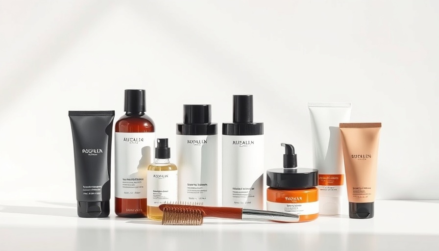 Australian grooming brands, elegant grooming products display