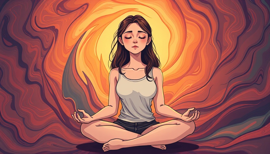 Peaceful meditation to stop absorbing other's energy, artistic illustration.