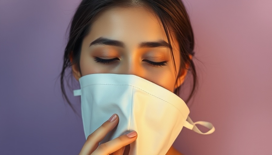 Young woman embracing identity, holding mask, self-acceptance journey.