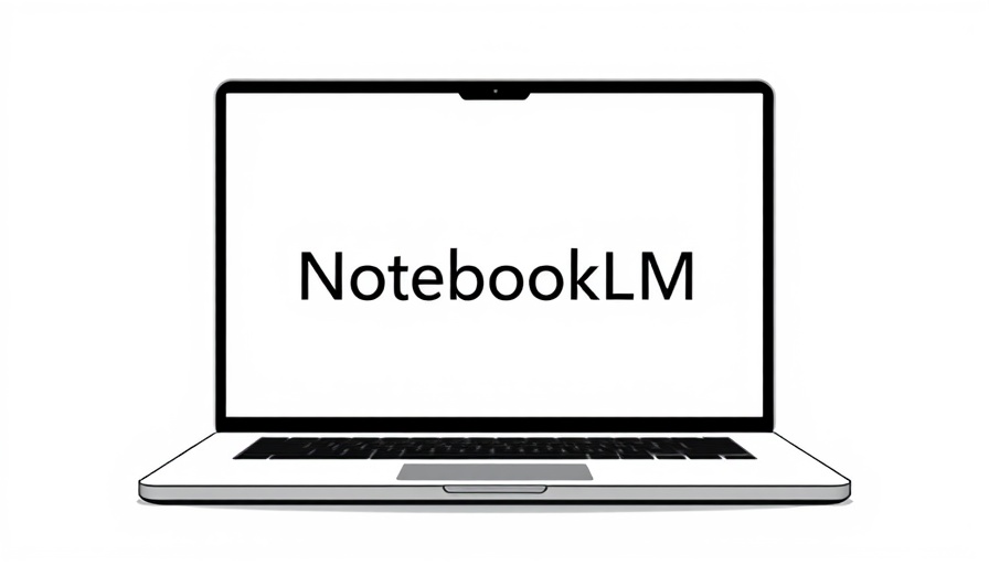 NotebookLM interface illustration on a laptop for machine learning study.
