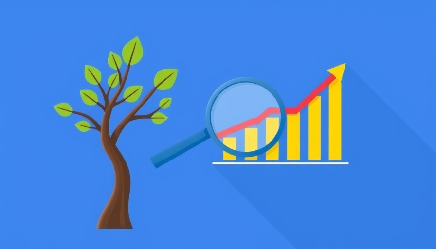Stylized tree branch with magnifying glass revealing bar graph for SHAP.