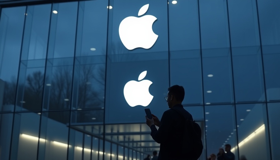 Silhouette in front of Apple Store showcasing iOS 19 features