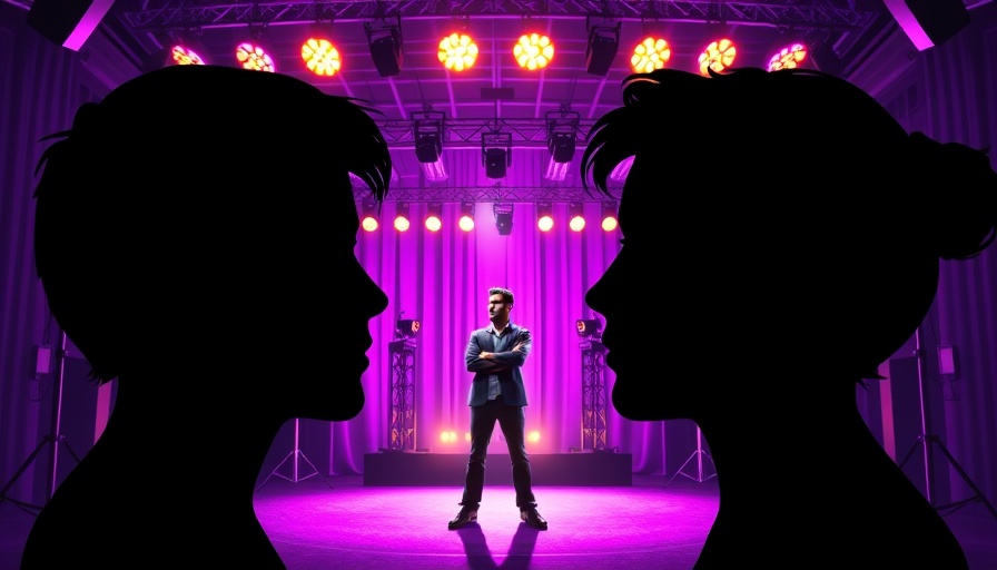 Creative illustration of intimacy coordinators on Hollywood set.