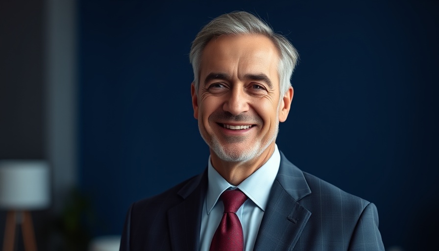 Mature man in a suit smiling in studio setting, Terry Moran Suspension Controversy.