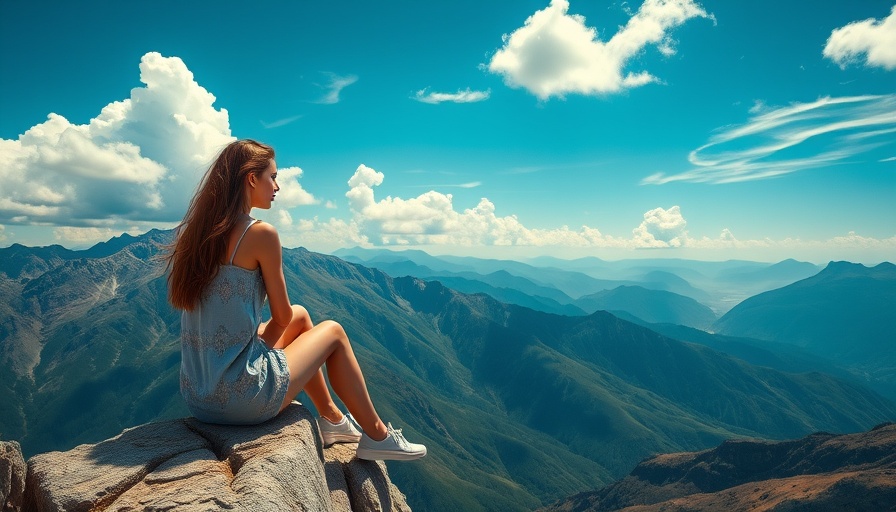 Woman with backpack enjoying mountain view for travel tips.