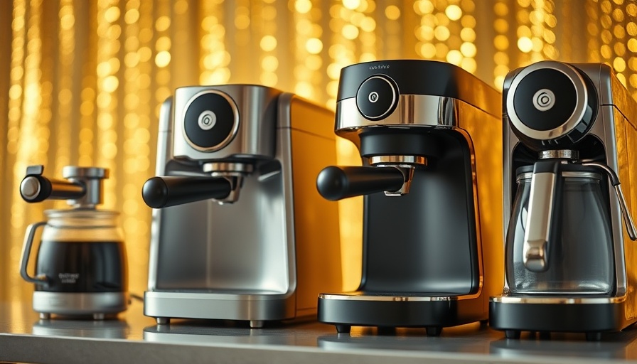 Various coffee machines featured in coffee machine deals.
