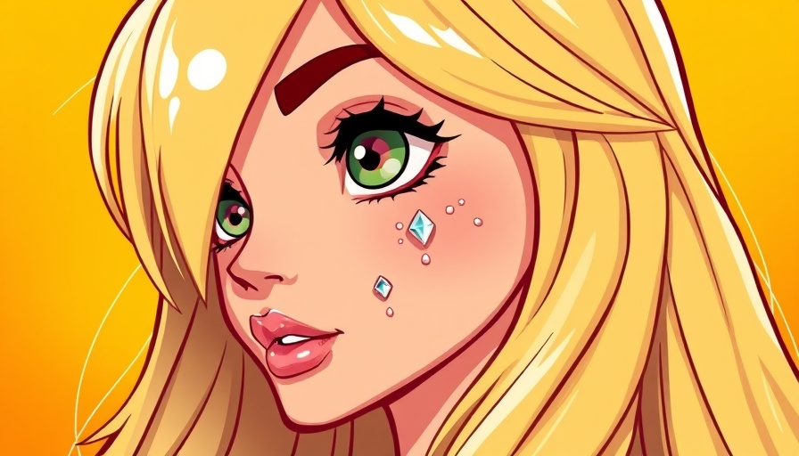 Vibrant illustration of a woman with rhinestones, representing Addison Rae's rise from TikTok to pop charts