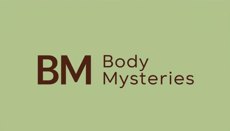 Minimalistic Body Mysteries logo design in brown and green.