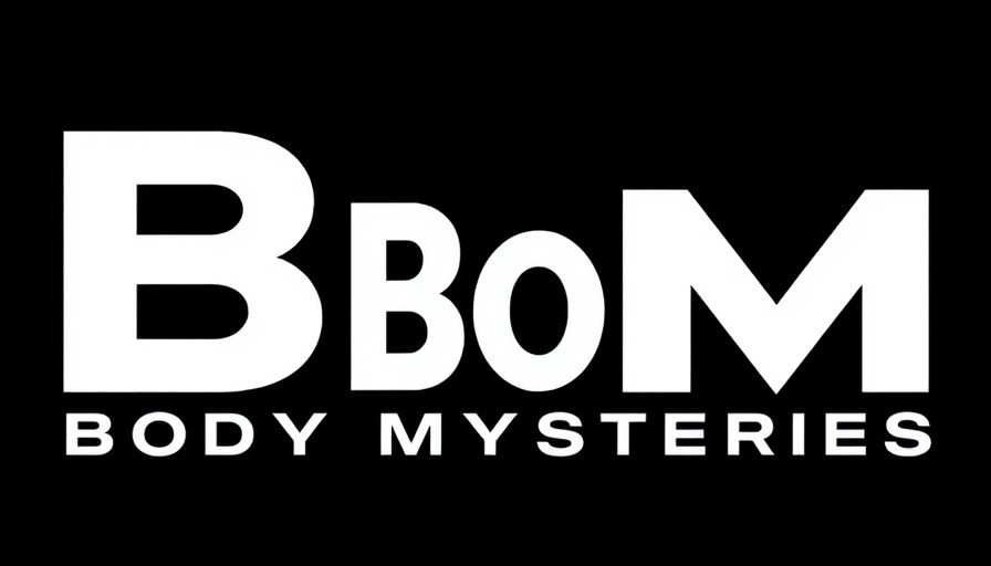 Body Mysteries logo in bold typography, minimalistic design.