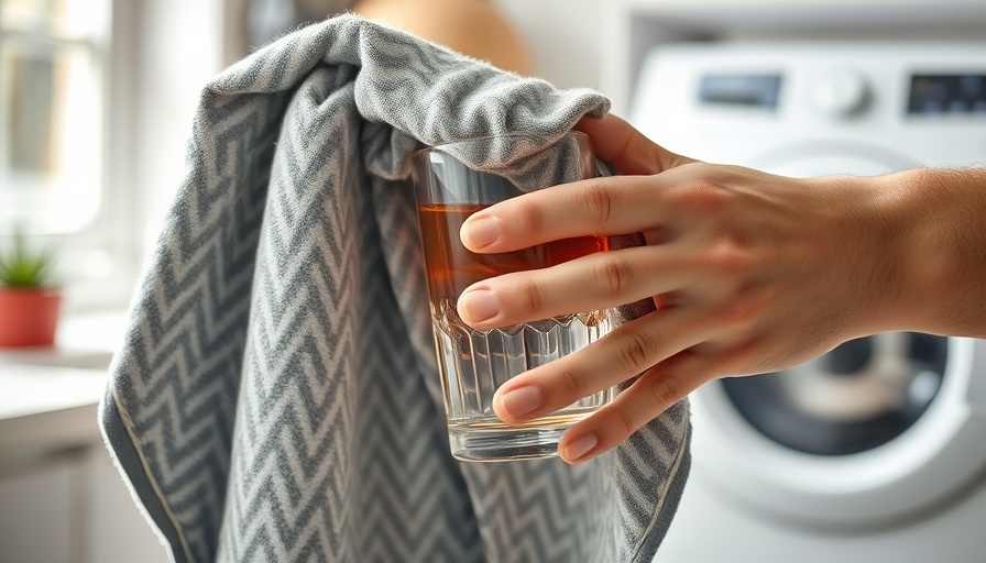 Person drying glass with towel in laundry room, messes don't clean themselves.