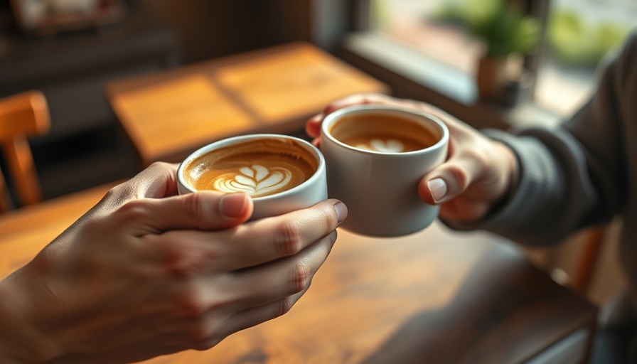Two people toasting coffee cups, symbolizing transformative personal growth through big dreams.