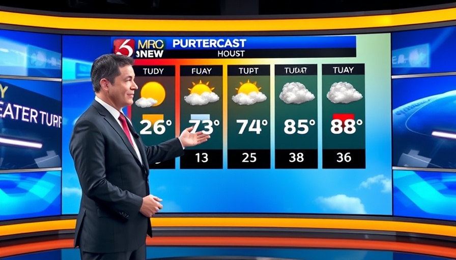 Pittsburgh weather forecast, sunny 4-day outlook displayed on TV.