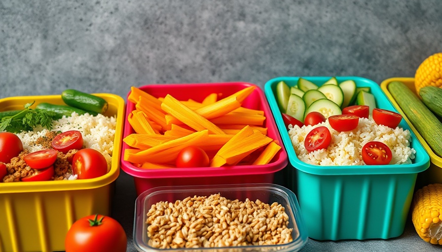 Meal planning for spoonies: colorful vegetable meal prep.