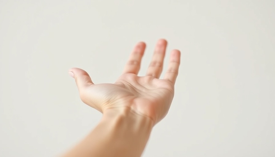 Image of a hand with text about dealing with shaking hands.