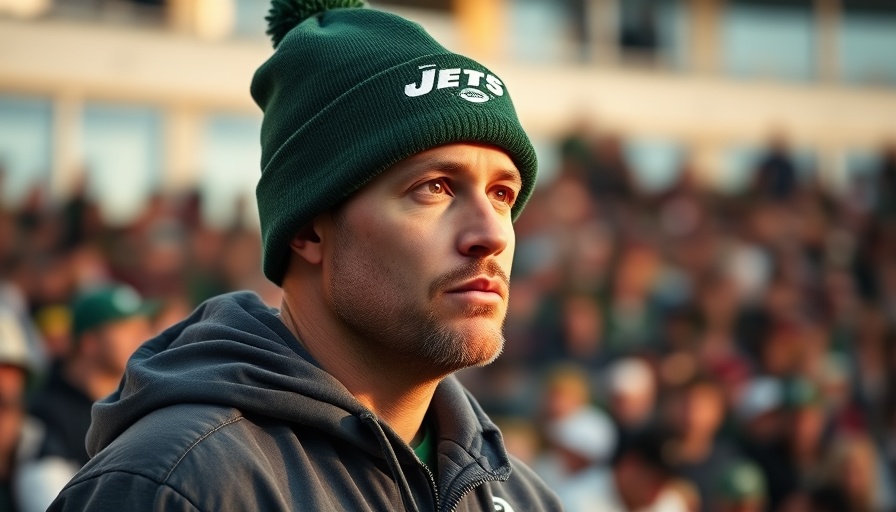 Thoughtful man in Jets beanie at stadium, Aaron Rodgers’ net worth.