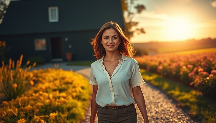Hopeful woman walking to a vibrant path for best self-care routine.