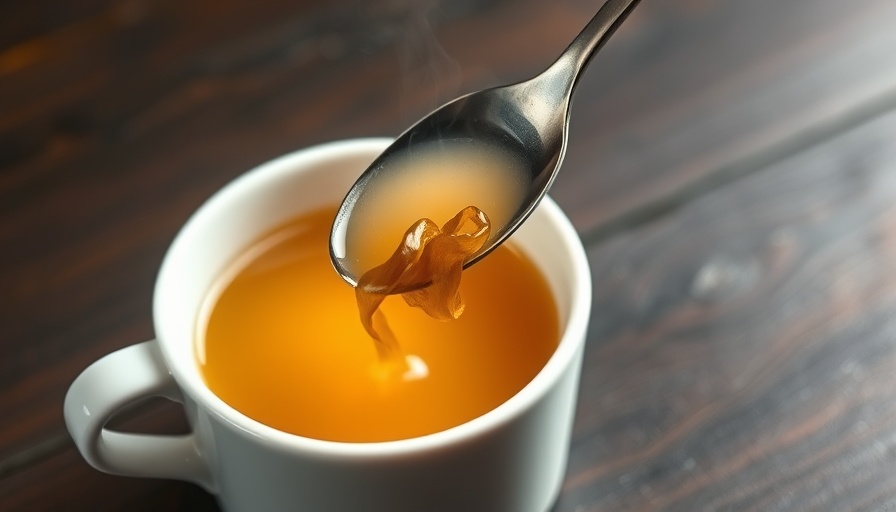 Simple white cup of dashi broth with kelp on a spoon, how to make dashi broth.
