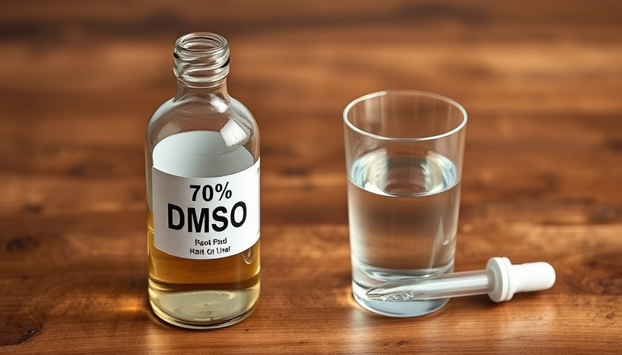 Diluting DMSO with water and dropper on wooden surface.