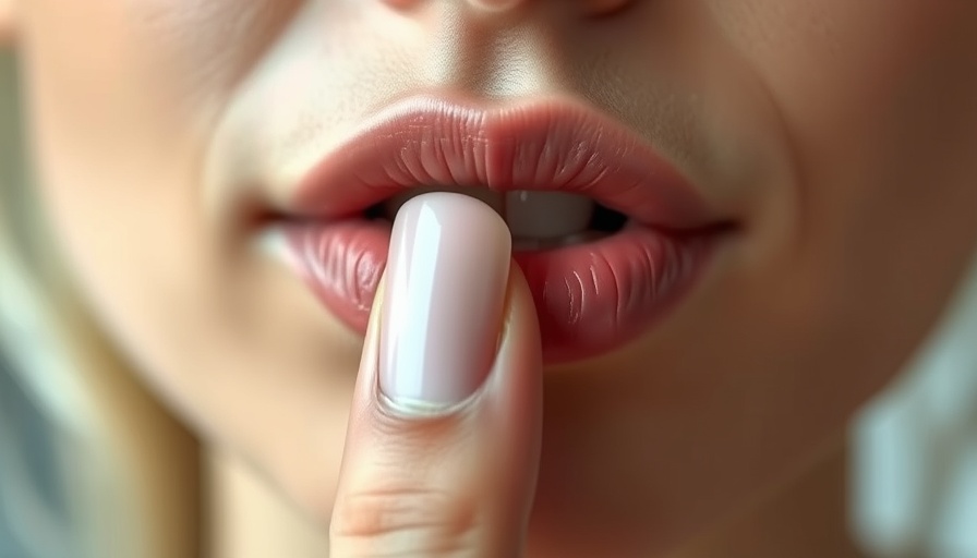 Close-up of lips showing Botox lip flip results.