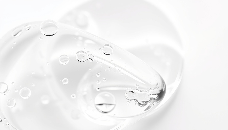 Close-up of THD Ascorbate serum with bubbles, highlighting texture.