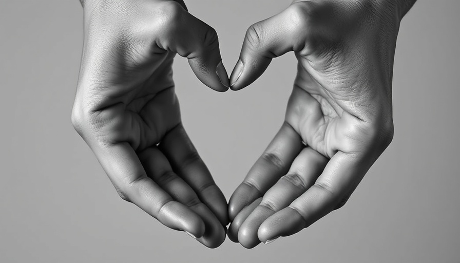 Hands forming a heart shape symbolizing unity and care.