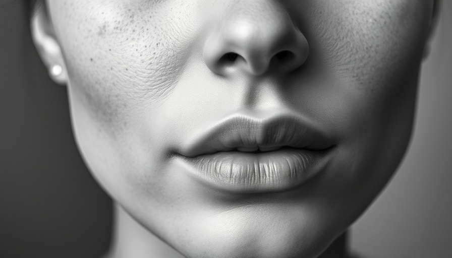 Monochrome close-up of skin discoloration, illustrating treatment.