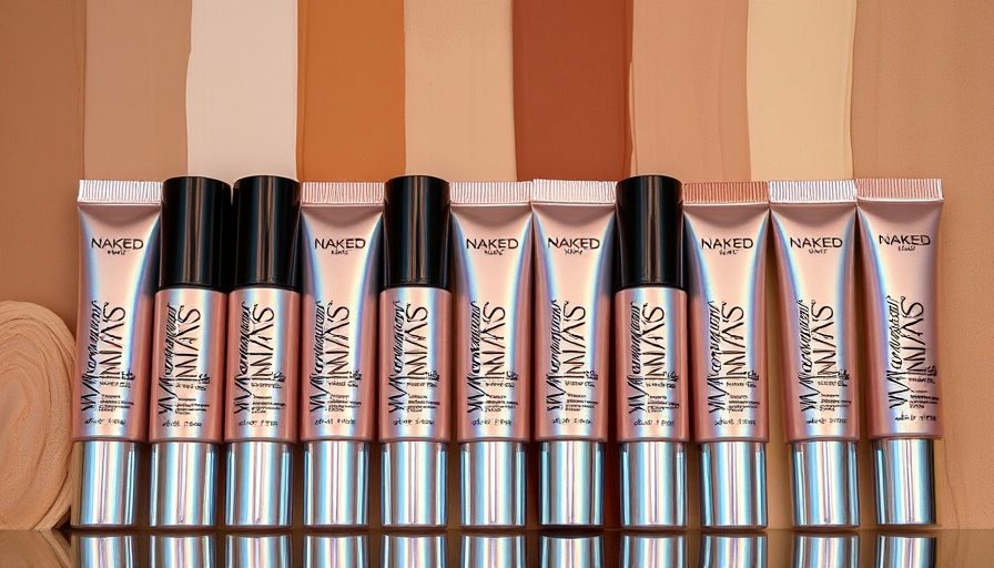 Naked Sundays BeautyScreen SPF50 Peptide Foundation Tint in iridescent packaging.