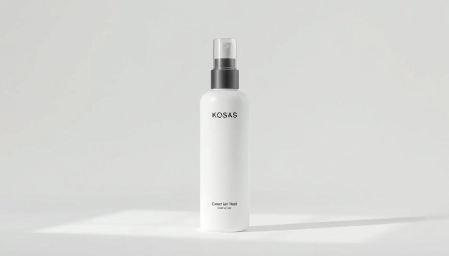 Sleek Kosas Cloud Set Mist bottle with a minimalistic design.