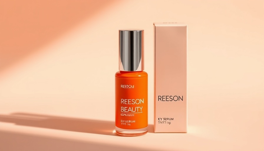 REESON Beauty Lid Elixir Eye Serum-Tint packaging in peach and orange design.