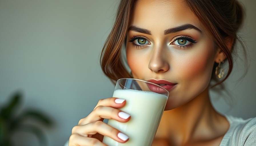Woman enjoying a summer smoothie for skin health.
