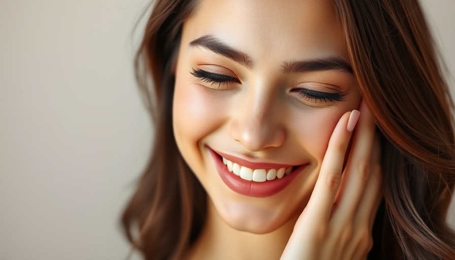 Radiant skin benefits of coconut oil shown on young woman's face.