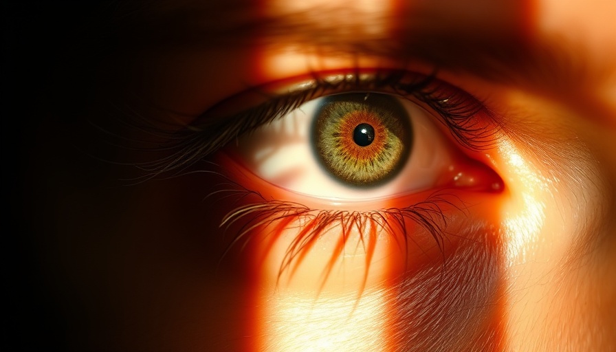Macro close-up of an eye in shadow, conveying emotion and depth.