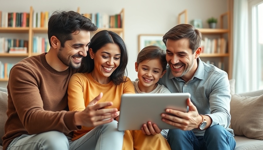 Family meeting for better communication with tablet interaction.