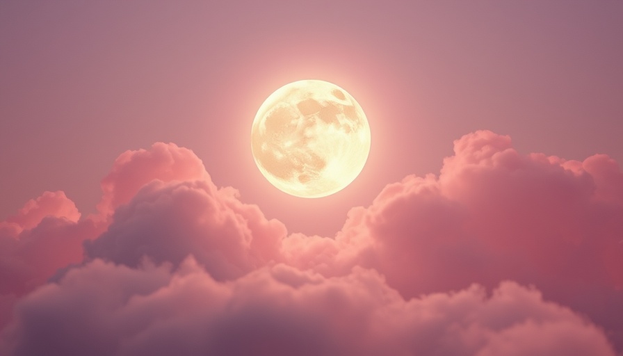 Strawberry Moon energy with dreamy pink clouds.