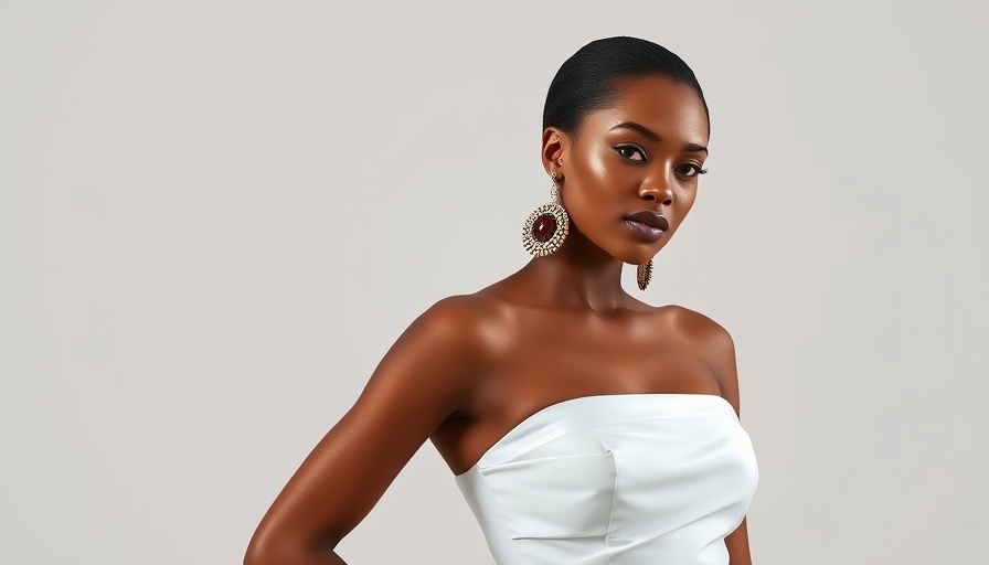 Elegant woman posing in white dress at a med spa in Pittsburgh.