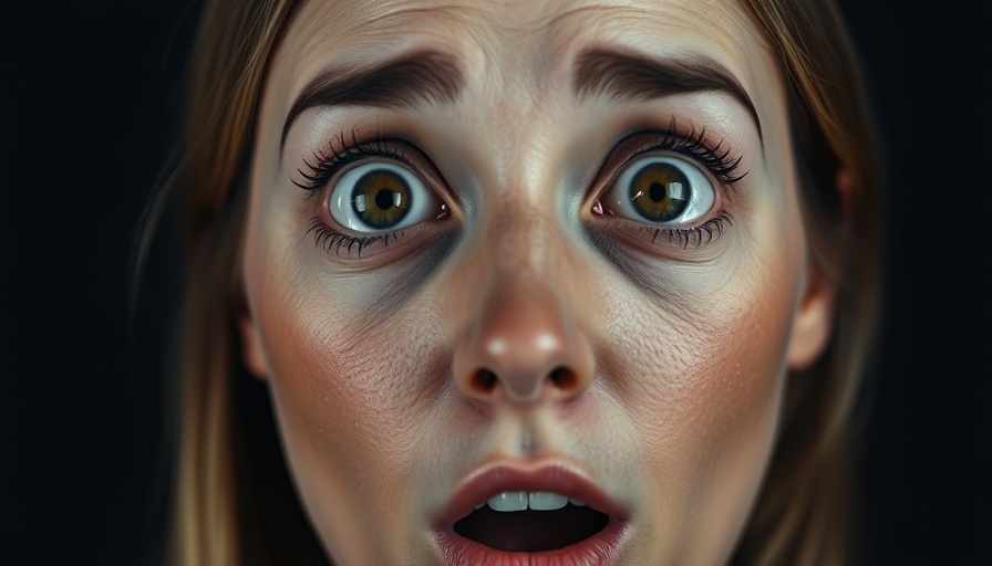 Surprised woman reacting, perfect for celebrity trivia quiz.