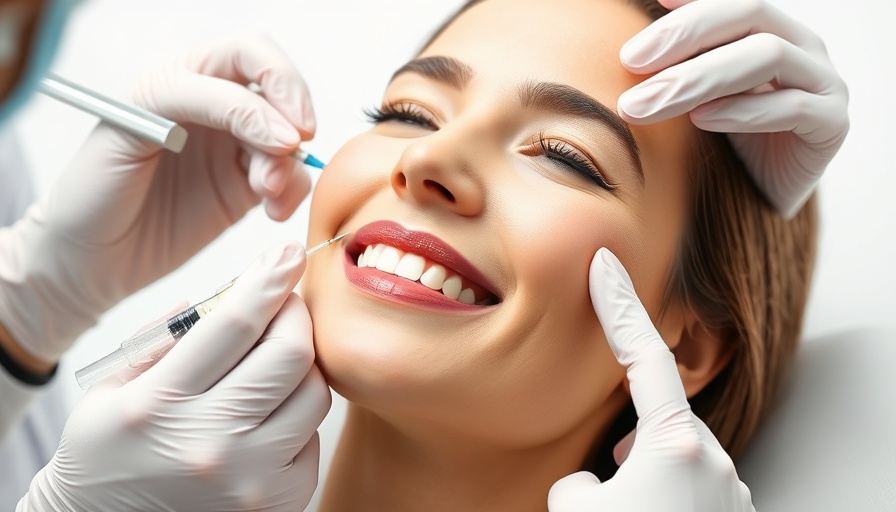 Benefits of Botox: Woman smiling while receiving botox injection.