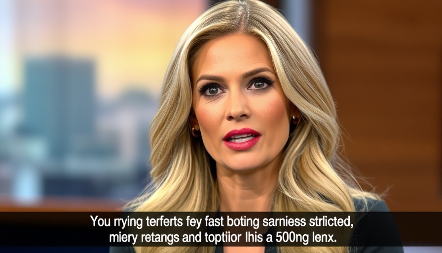 Celebrity gossip on TV: blonde woman's contrasting expressions.