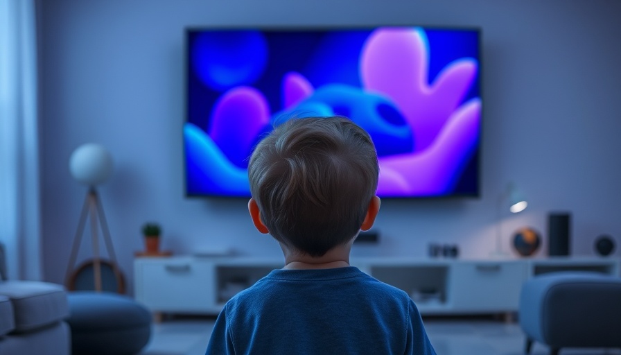 Child watching TV; promoting kids off screens summer.