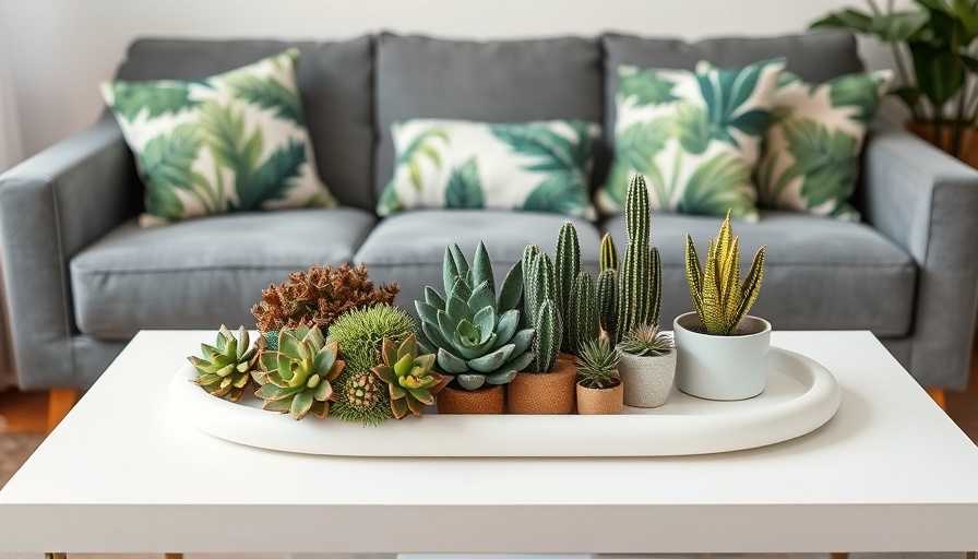 Modern living room decor with succulents; what your home says about you
